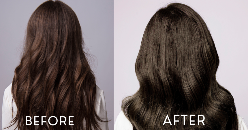 before and after hair image